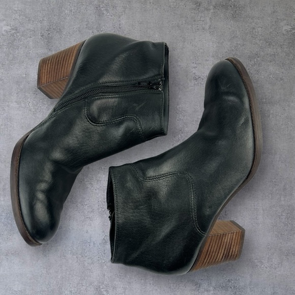 Paul Green Dexter Leather Mid Heel Ankle Bootie Boot Sz:6.5 - Picture 6 of 8